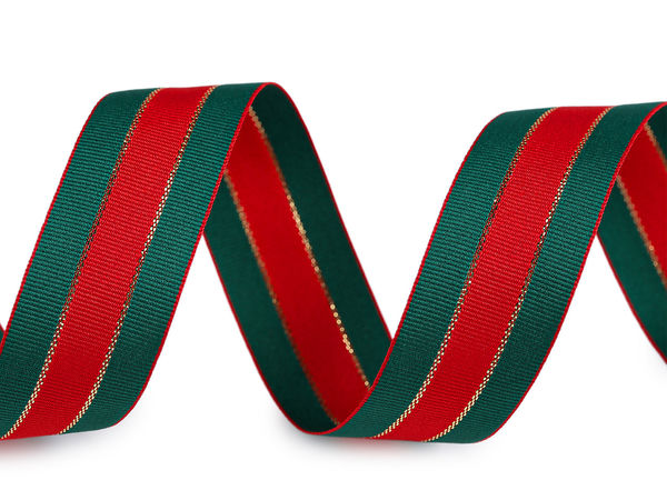 Weihnachtsband mit Lurex, Breite 25 mm