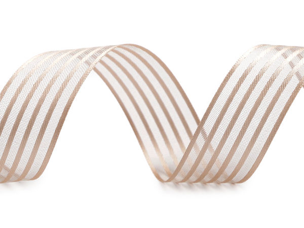 Satinband mit Organza, Breite 25 mm
