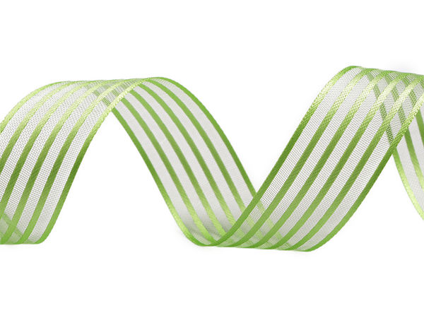 Satinband mit Organza, Breite 25 mm