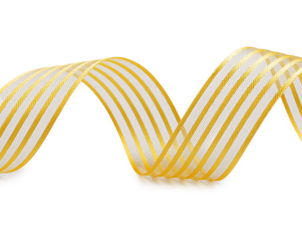 Satinband mit Organza, Breite 25 mm