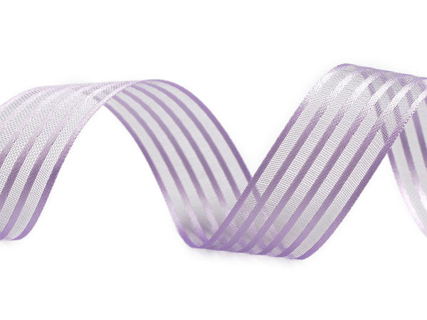 Satinband mit Organza, Breite 25 mm