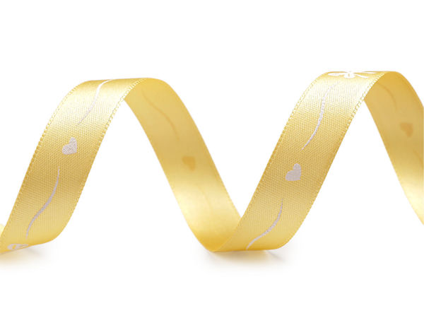 Satinband Breite 15 mm, Schleifen und Herzen