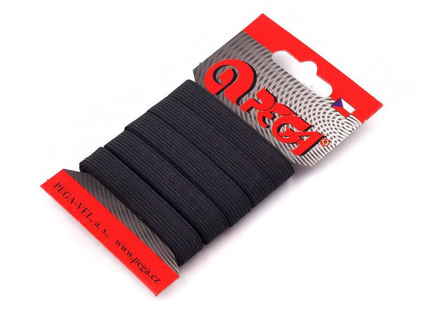 Wäschegummiband geflochten auf Karte, Breite 11 mm