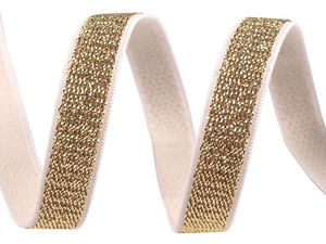 Elastisches BH-Trägerband mit Lurex, Breite 10 mm