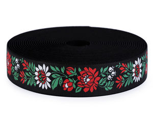 Premium Folkloremuster-Ziergummiband – 40 mm breites Elastikband mit hoher Spannkraft