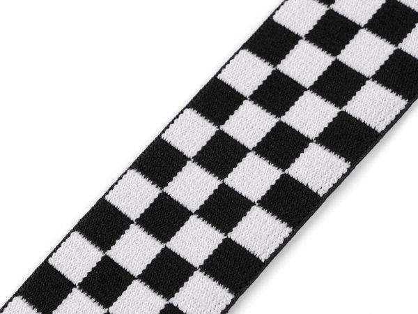 Premium Weiches Gummiband Kariert (40mm) - Doppelseitiges Strickgummiband mit Schachbrettmuster