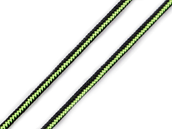 Premium 2,5 mm runde Gummikordel in Reißverschluss-Optik für Sport- und Outdoorbekleidung