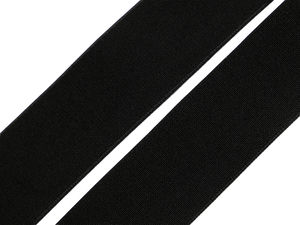 Schwarzes weiches Webgummiband (30 mm) - Zugstarkes Nähgummiband für Hosenbünde, Röcke und Unterwäsche