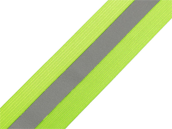 Premium reflektierendes Elastikband (50 mm) - Robustes Stretch-Gurtband für Sicherheitsausrüstung, Sportbekleidung und Kurzwaren