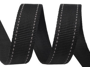 Polypropylen-Gurtband Breite 25 mm mit reflektierenden Nähten
