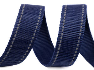 Polypropylen-Gurtband Breite 30 mm mit reflektierenden Nähten