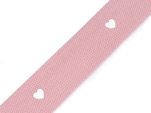 Gurtband mit Herzmuster, Breite 38 mm