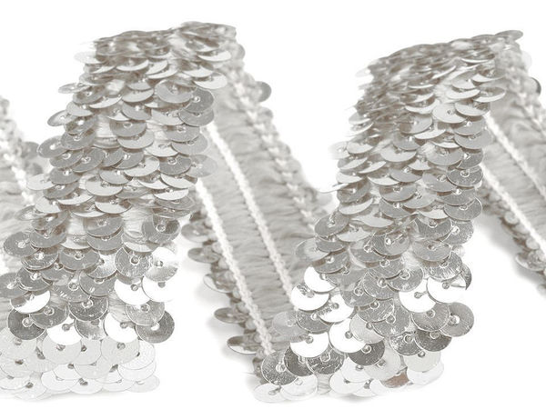 Elastisches Paillettenband - Premium Metallic-Borte für Kostüme, Stirnbänder und Kleidung