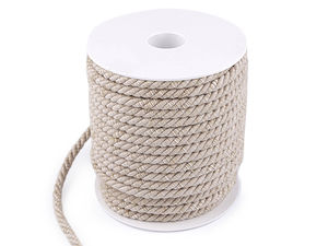 Zweifarbige gedrehte Kordel aus italienischer Herstellung (6 mm, 3-fädig) - Premium-Kreativgarn für Makramee, Wohndekoration und Modeaccessoires