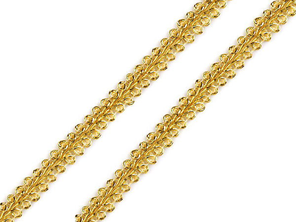 Premium Metallic-Gimpenborte - Strukturierte glitzernde Lurex-Verzierung für Kostüme, Bekleidung und Accessoires