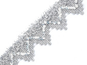 Metallic-Gimpborte mit Pailletten