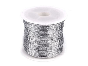 Runde Metallic-Hohlkordel für Weihnachten Ø 1 mm