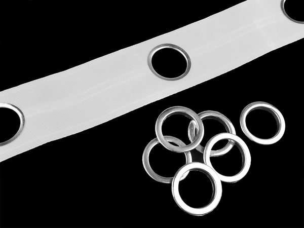 Ösenband für Gardinen mit Klick-Ösen, Breite 75; 80 mm
