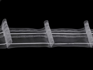 Professionelles transparentes Faltenband 50mm - Premium Gardinenband mit Doppel-Kordelzug für maßgeschneiderte Vorhänge