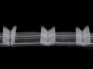 Zweifalten-Gardinenband Breite 50 mm