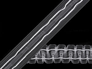 Transparentes Smok-Faltenband (25mm) - Premium-Gardinen-Kräuselband mit zwei Zugschnüren