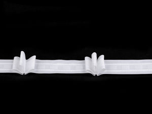 Premium Dreifalten-Gardinenband - 25 mm Breite - Professionelles Faltenband für elegante Vorhänge & Faltenwurf (Weiß)