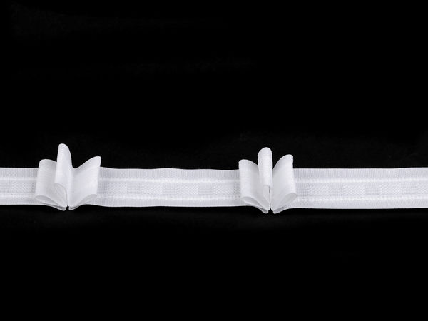 Premium Dreifalten-Gardinenband - 25 mm Breite - Professionelles Faltenband für elegante Vorhänge & Faltenwurf (Weiß)