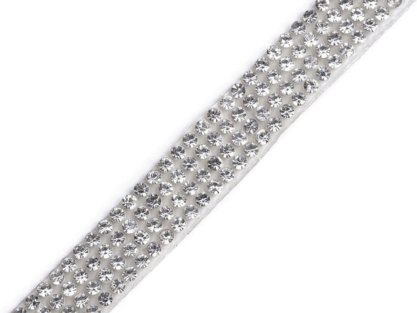 Selbstklebendes Kristall-Strassband, Breite 10 mm