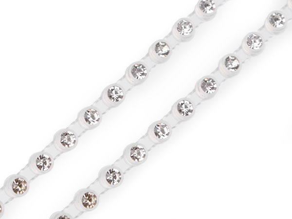 Premium 4mm Kristall-Kesselkette - Funkelndes Strassband für Kleidung, Accessoires und Bastelarbeiten