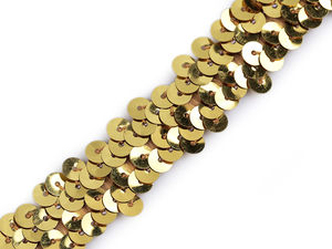 Elastische Paillettenborte, 20mm dehnbares Paillettenband für Kostüme, Schneiderei und Bastelarbeiten