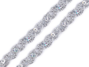 Metallic-Gimpenborte mit Pailletten