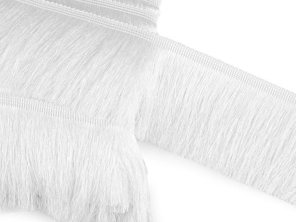 Premium dichte Chainette-Fransenborte (90 mm Breite) - Glänzende dekorative Fransen für Bekleidung und Heimtextilien
