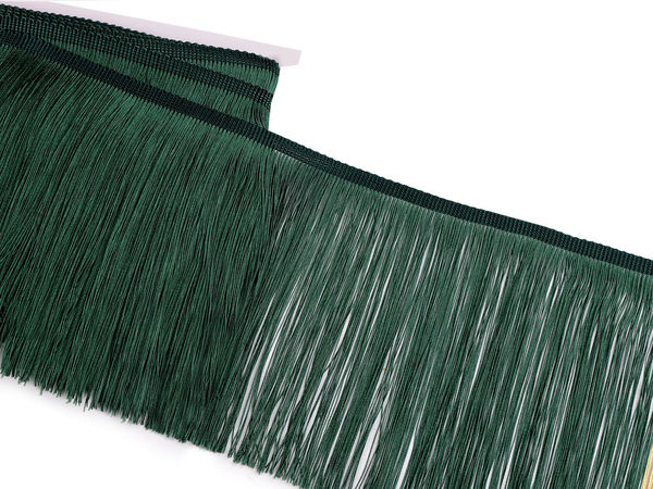 Premium glänzende Chainette-Fransenborte (18 cm Breite) – Elegante, weiche Zierborte für Kleider, Kostüme und Heimdekoration