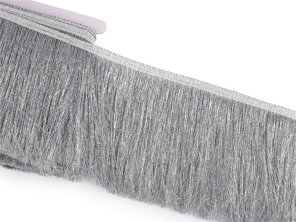 Premium dichte Metall-Fransenborte (15 cm Breite) | Schimmernde Chainette-Fransen für Kostüme, Bastelarbeiten und Event-Dekoration