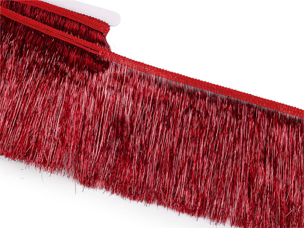 Premium dichte Metall-Fransenborte (15 cm Breite) | Schimmernde Chainette-Fransen für Kostüme, Bastelarbeiten und Event-Dekoration