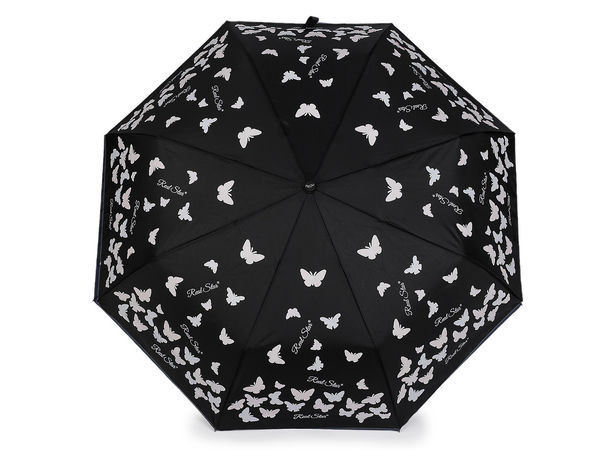Magischer Damen-Taschenschirm mit Aufautomatik, Schmetterling
