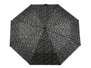 Damen-Taschenschirm mit Automatik und elegantem Blumenmotiv - Kompakter Reise-Regenschirm mit Auf-Zu-Automatik