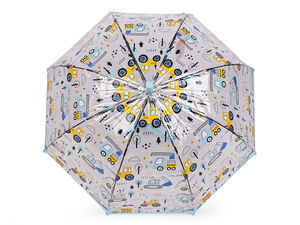 Transparenter Automatik-Regenschirm für Jungen, Autos