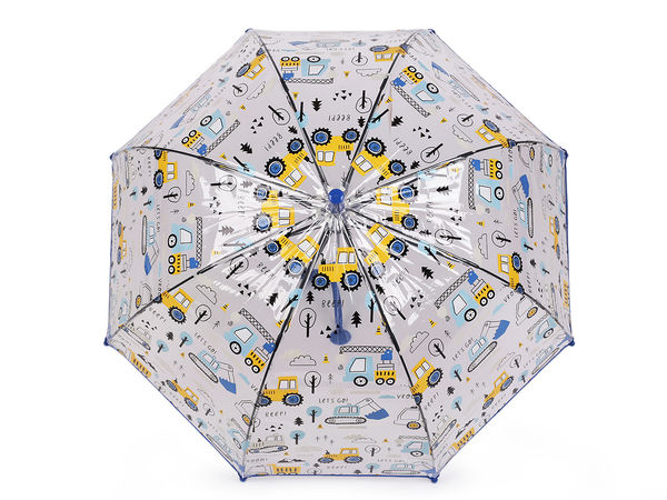 Transparenter Automatik-Regenschirm für Jungen, Autos
