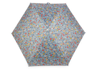 Mini-Taschenschirm für Damen mit floralem Muster - Kompakter UV-Schutz-Sonnenschirm und leichter Regenschirm mit passender Reise-Schutzhülle