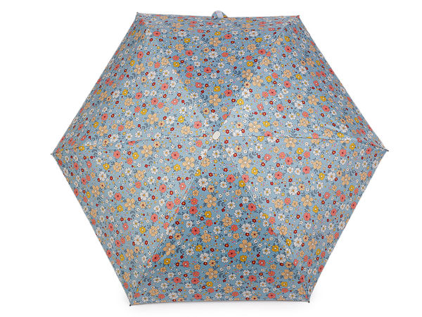 Mini-Taschenschirm für Damen mit floralem Muster - Kompakter UV-Schutz-Sonnenschirm und leichter Regenschirm mit passender Reise-Schutzhülle