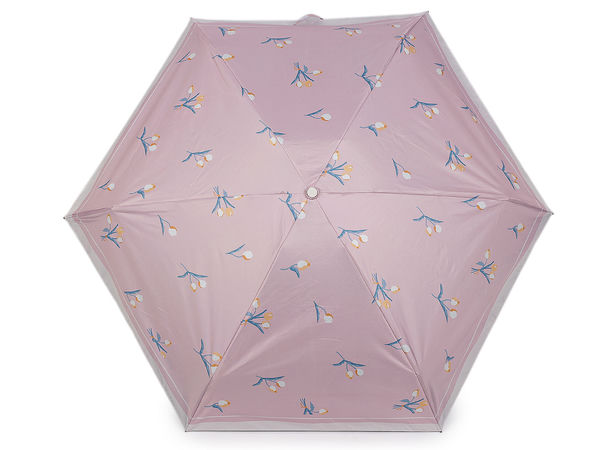 Mini-Taschenschirm für Damen mit Tulpenmotiv - Kompakter UV-Schutz-Reiseschirm