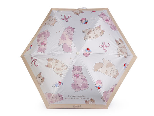 Leichter Mini-Taschenschirm für Kinder mit süßem Katzenpfoten-Griff & UV-Schutz - Kompakter Reise-Regenschirm und Sonnenschirm