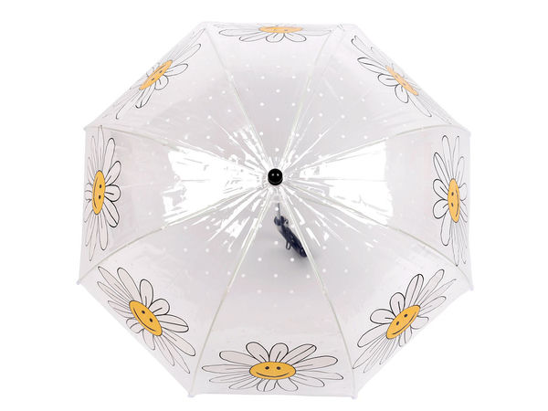 Transparenter Regenschirm für Mädchen mit Blumen