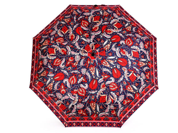 Premium Damen-Taschenschirm mit Automatik - Elegantes Paisley-Design