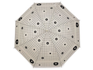 Premium Damen-Automatik-Stockschirm - Lichtdurchlässiger, windfester Glockenschirm mit eleganten Druckmotiven