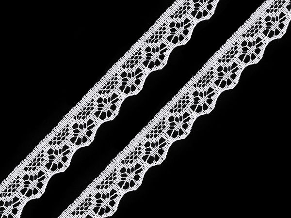 Premium 14 mm Polyamid-Spitzenband - Elegante Nylon-Zierborte für Tischdecken, Kissen und Bekleidung