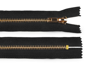 Premium-Metallreißverschluss Nr. 5 (14 cm) - Nicht teilbarer Reißverschluss mit Auto-Lock-Schieber für Jeans, Taschen und Oberbekleidung