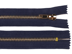 Premium Metall-Reißverschluss nicht teilbar Nr. 5 (18 cm) - Robuster Jeans- und Taschen-Reißverschluss mit Autolock-Schieber