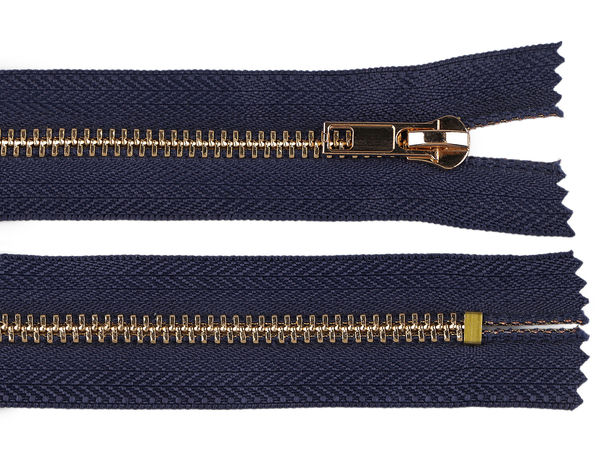 Premium Metall-Reißverschluss nicht teilbar Nr. 5 (18 cm) - Robuster Jeans- und Taschen-Reißverschluss mit Autolock-Schieber